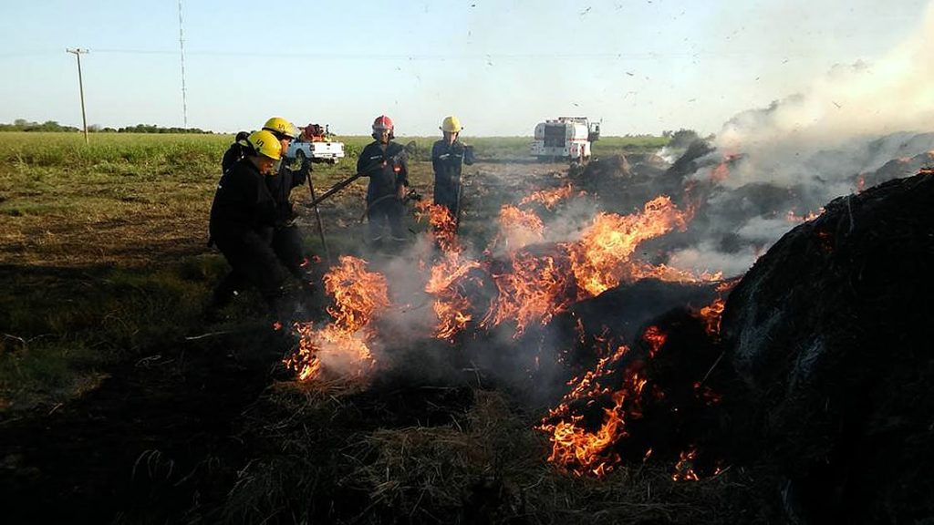 Incendio en campo