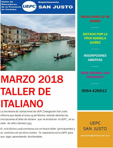 Cursos UEPC Italiano