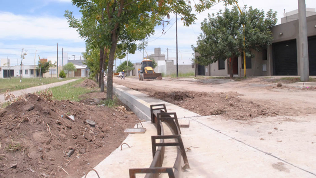 El cordón cuneta avanza en Magdalena