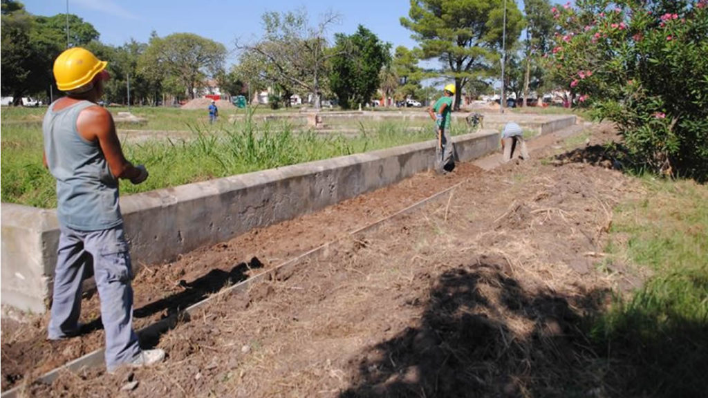 Las obras avanzan en el Parque Cincuentenario