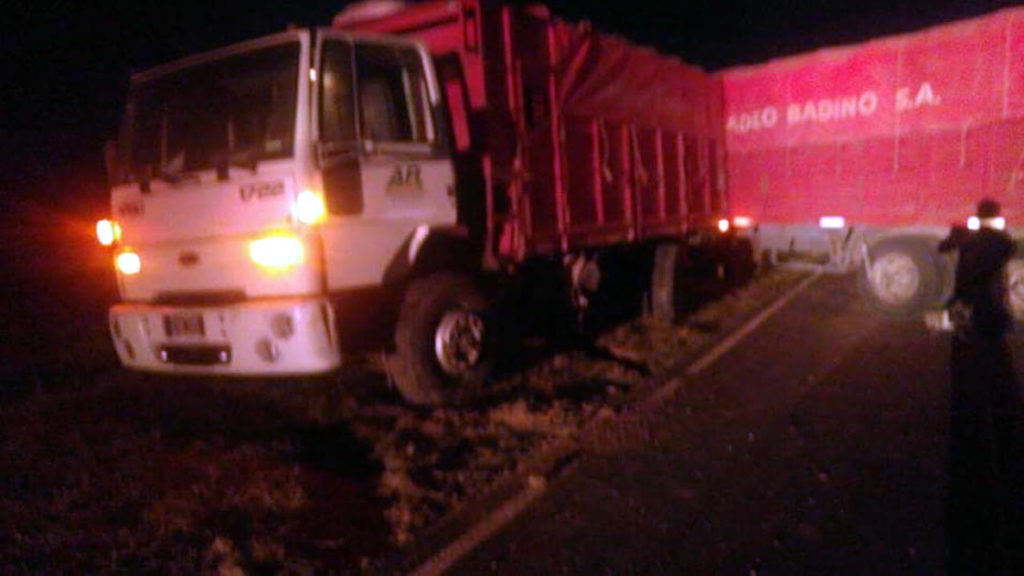 Camión accidentado