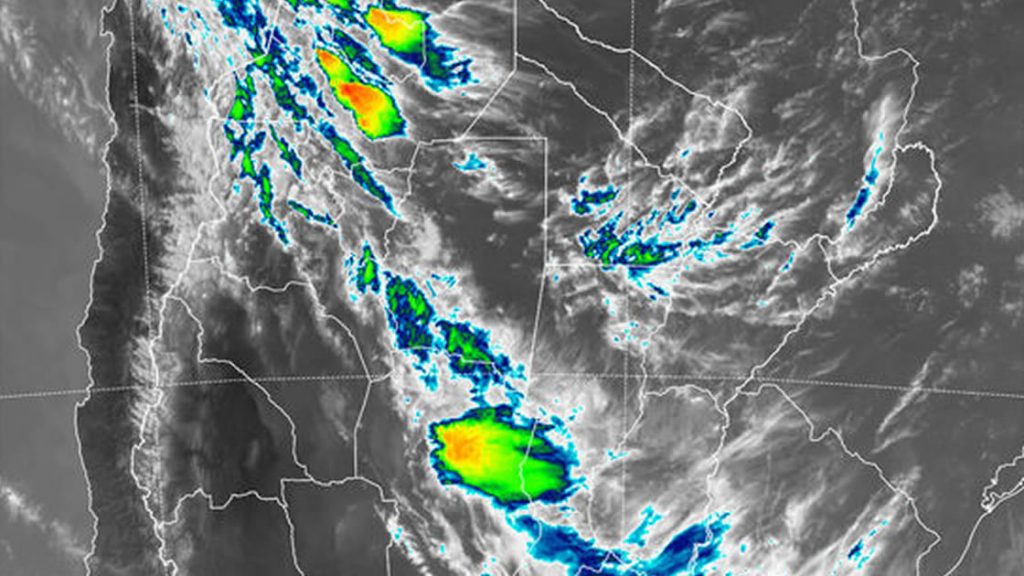 La imagen del radar muestra el avance de la tormenta en nuestra provincia