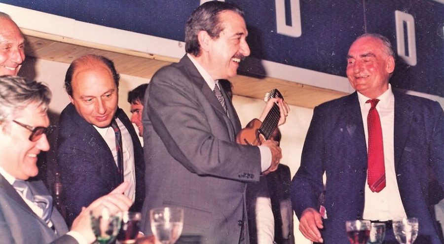 Visita del presidente Alfonsín con motivo del Centenario de la ciudad, el 9 de Setiembre de 1986.